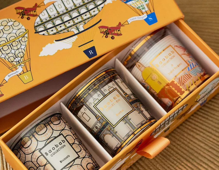 Baobab Collection Duftkerzen TRIO MINI BRUSSELS ROMA SAINT TROPEZ