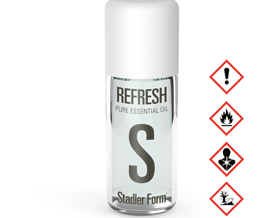 Stadler Form Duftöl Refresh Produktbild mit Gefahrenhinweise