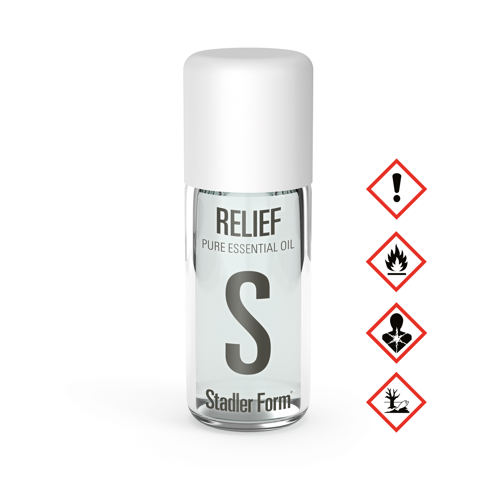 Stadler Form Duftöl Relief Produktbild mit Gefahrenhinweise